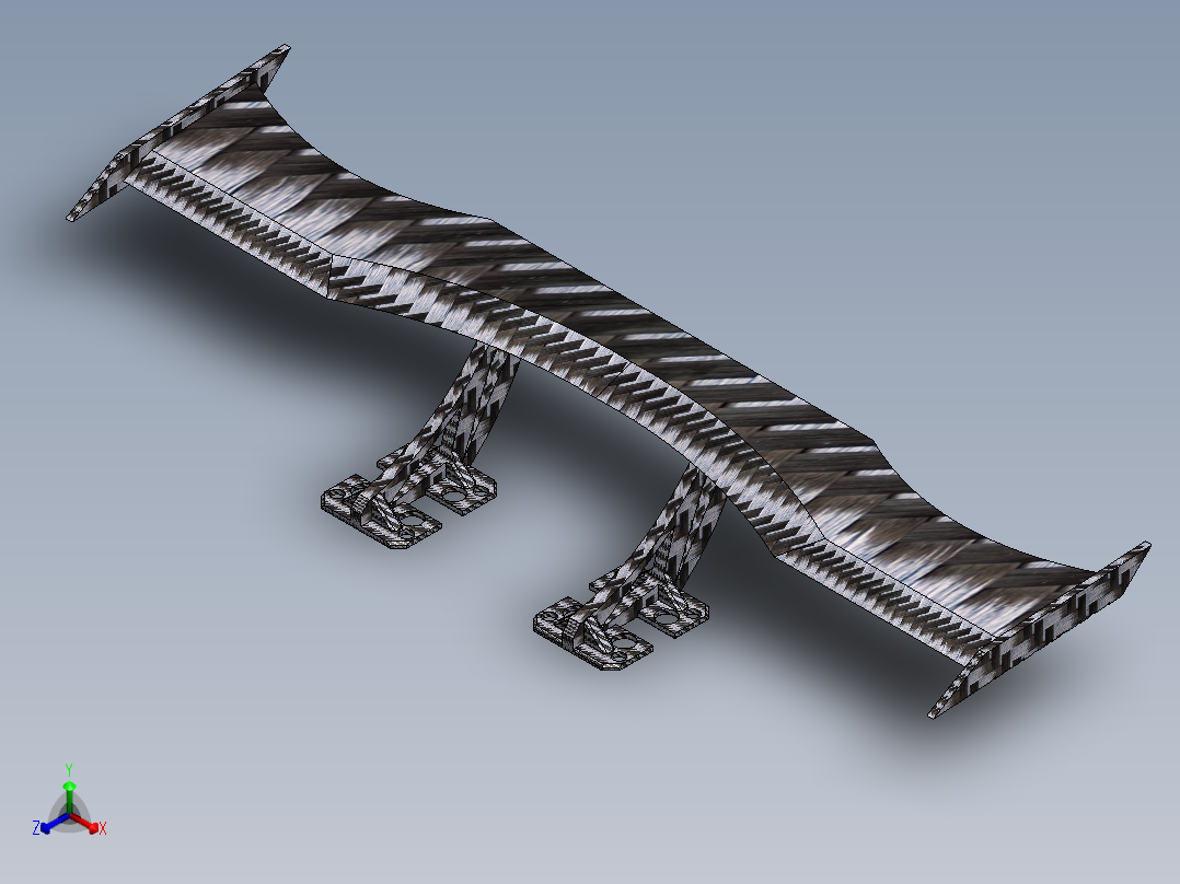 汽车尾翼(11)正等轴测图