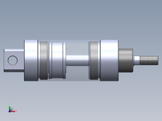 圆形气动缸 40x12x25.5 毫米前视缩略图