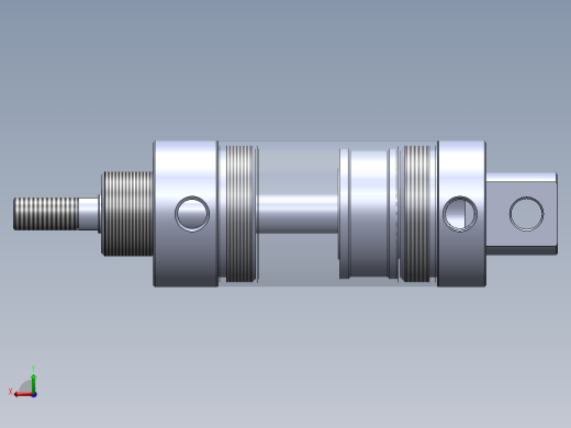圆形气动缸 40x12x25.5 毫米后视缩略图
