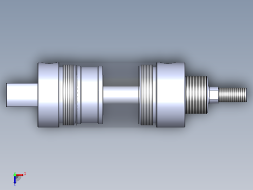 圆形气动缸 40x12x25.5 毫米俯视缩略图