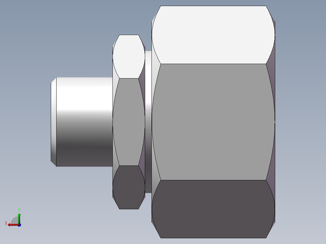 直通变径接头、2C-16-30后视图