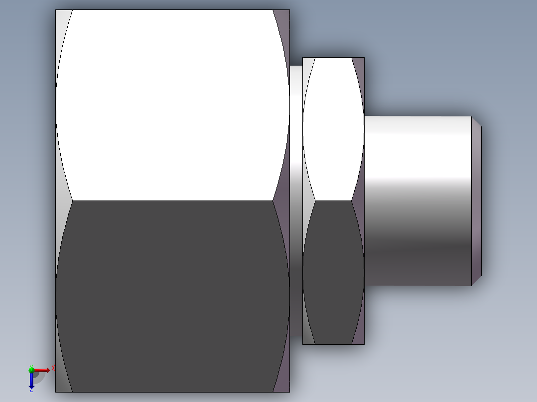 直通变径接头、2C-16-30俯视图