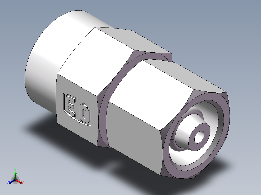 压力表接头-带螺母、7BD-04-14GDK+S主视图