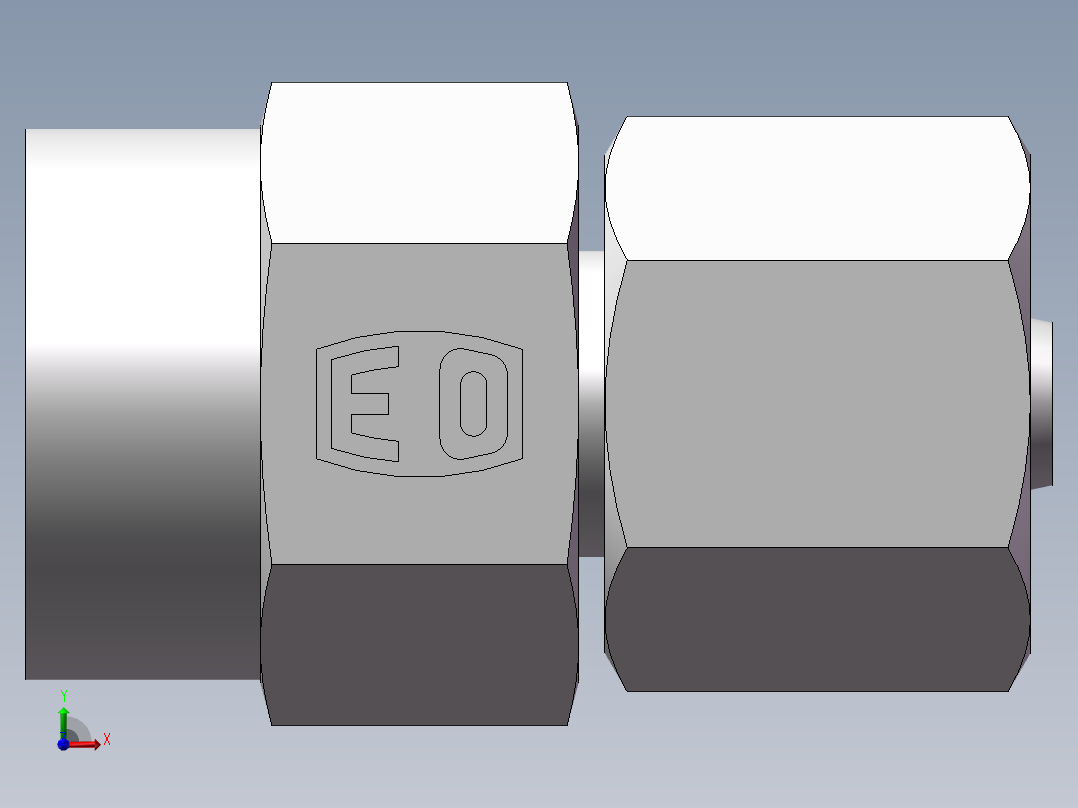 压力表接头-带螺母、7BD-04-14GDK+S前视图