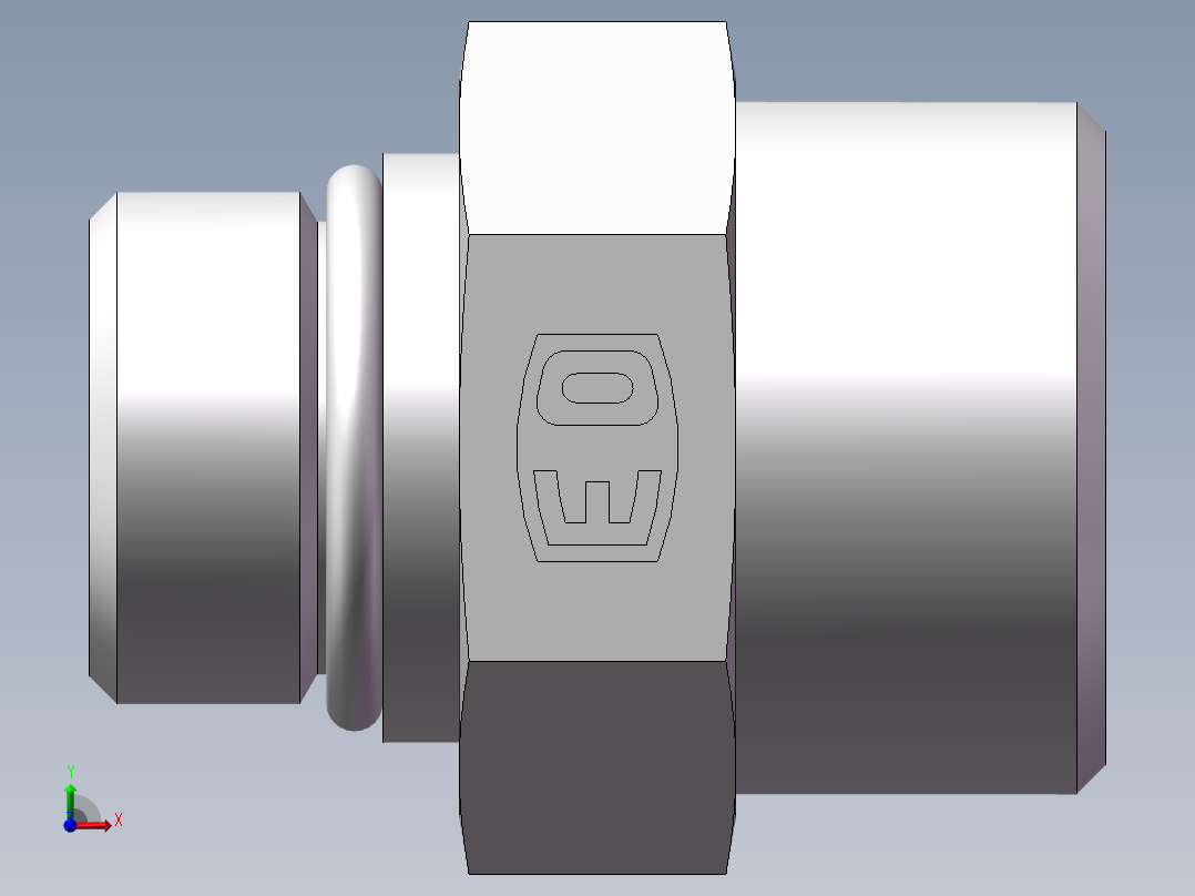 美制O圈密封接头、1DO-30-10前视图