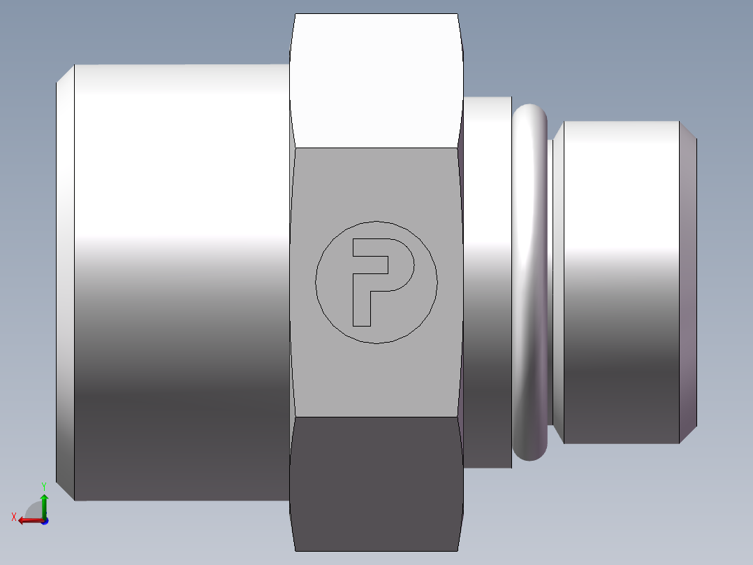 美制O圈密封接头、1DO-30-10后视图