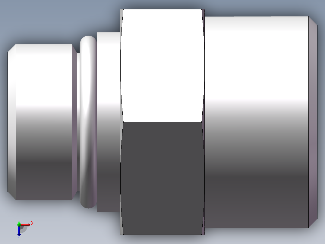 美制O圈密封接头、1DO-30-10俯视图