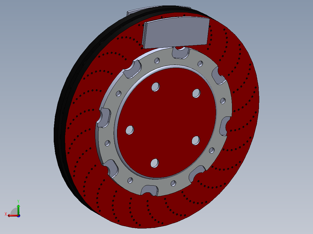 超级汽车刹车盘&amp;后视图