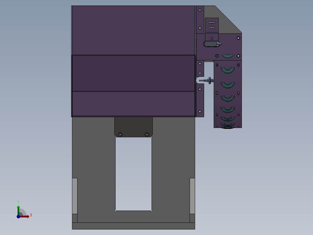 推板式供料机构前视图