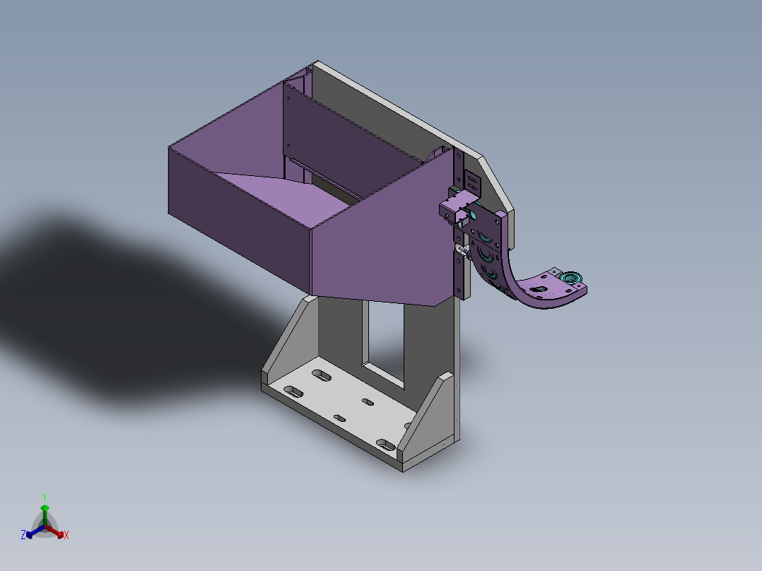 推板式供料机构正等轴测图