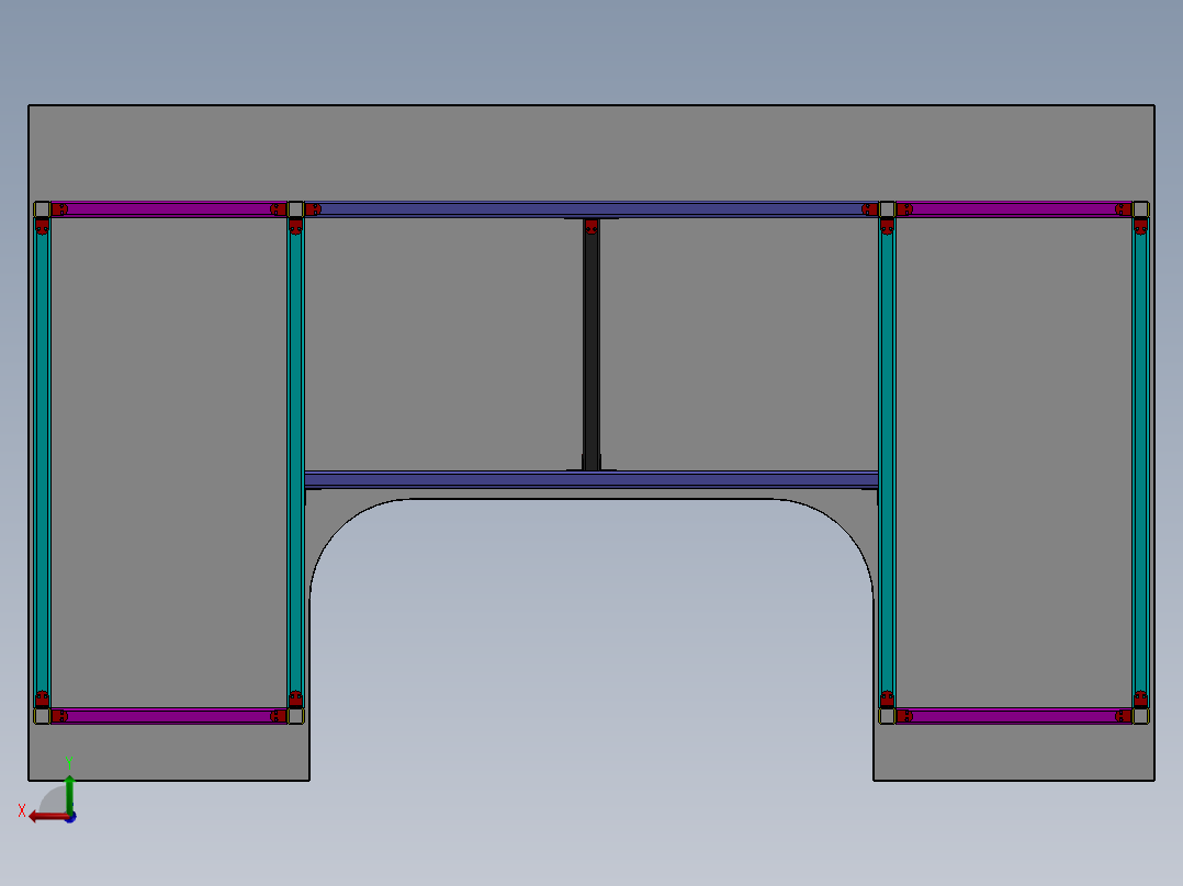 书桌  sw20后视图