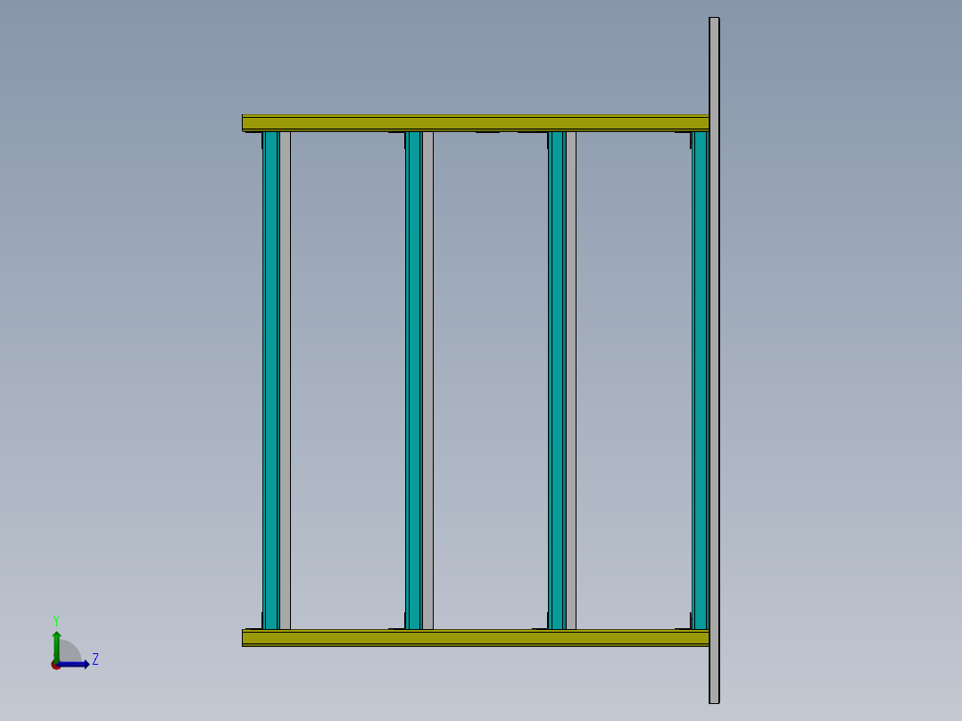 书桌  sw20左视图