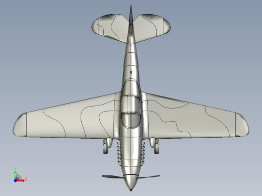B2004831-P-40 鹰滩飞机前视缩略图