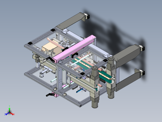 全自动角边封箱机（封箱子四角边的非标自动化设备）