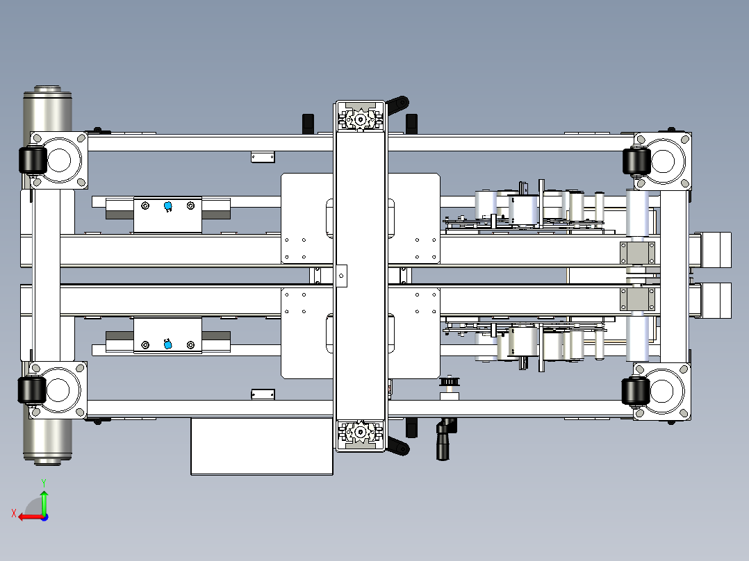全自动角边封箱机（封箱子四角边的非标自动化设备）后视图