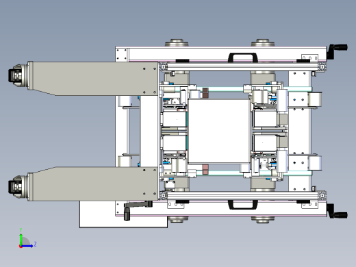 全自动角边封箱机（封箱子四角边的非标自动化设备）左视缩略图