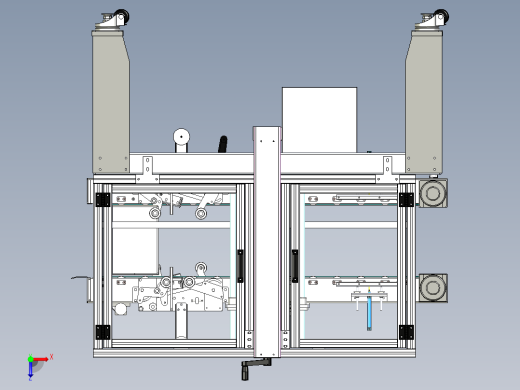 全自动角边封箱机（封箱子四角边的非标自动化设备）俯视缩略图