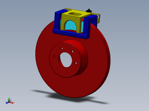 基于SW汽车盘式制动器的设计三维SW+13张CAD+说明书