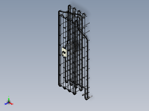 电镀喷涂悬挂流水线正等轴测缩略图