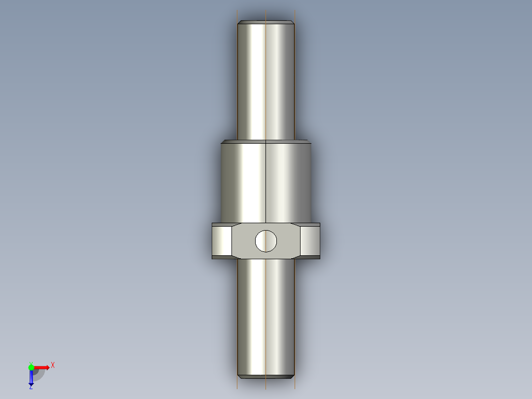 JF1602_5-4滚珠丝杆3D模型俯视图