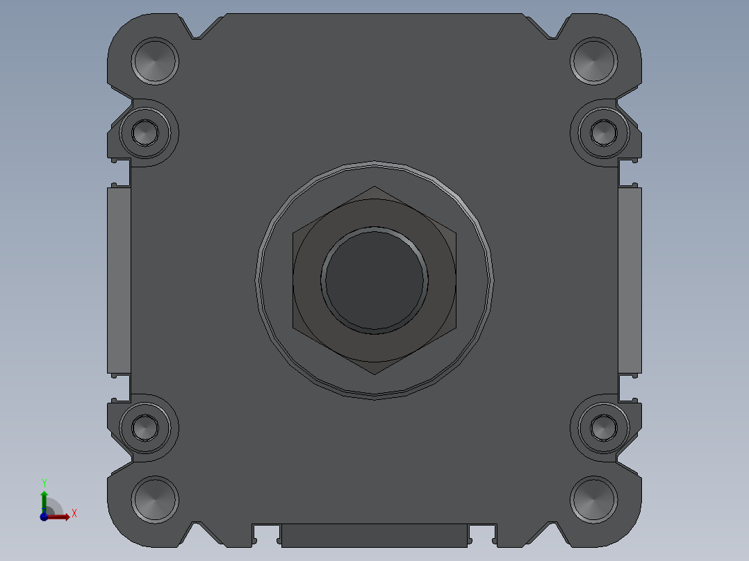 气缸直径125mm前视图