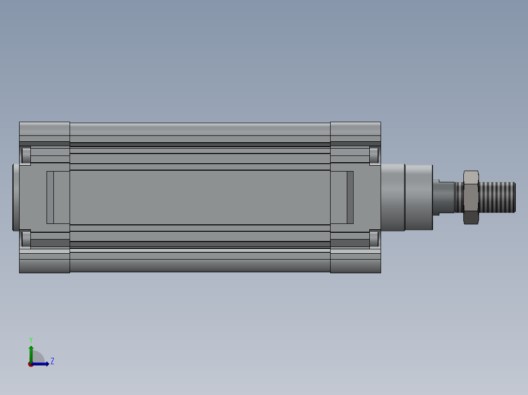 气缸直径125mm左视图