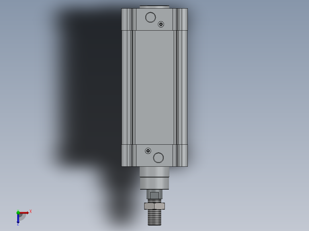 气缸直径125mm俯视图