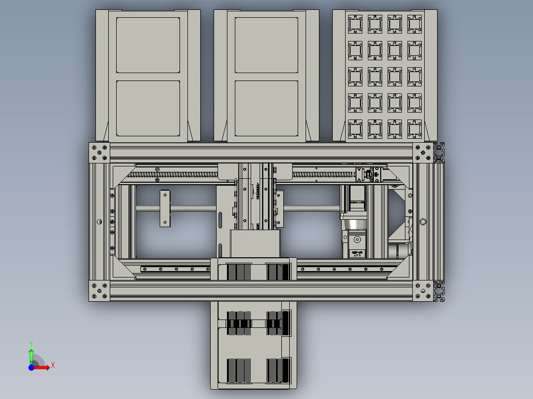 001--K双丝杆伸降机自动伸缩货叉_1前视图