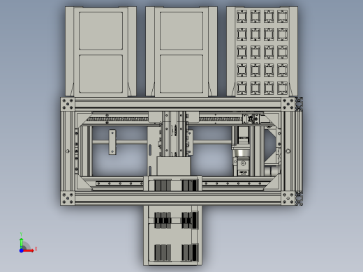 001--K双丝杆伸降机自动伸缩货叉_1前视缩略图