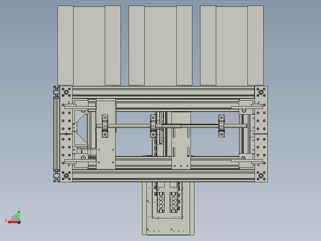 001--K双丝杆伸降机自动伸缩货叉_1后视图