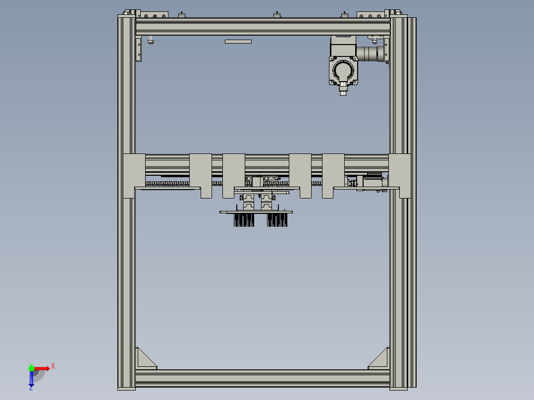 001--K双丝杆伸降机自动伸缩货叉_1俯视图