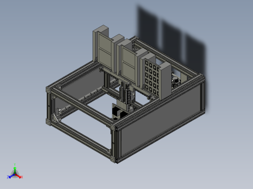 001--K双丝杆伸降机自动伸缩货叉_1正等轴测缩略图