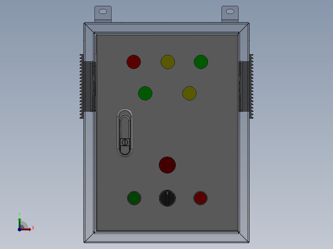 机柜控制 400x300x200前视图