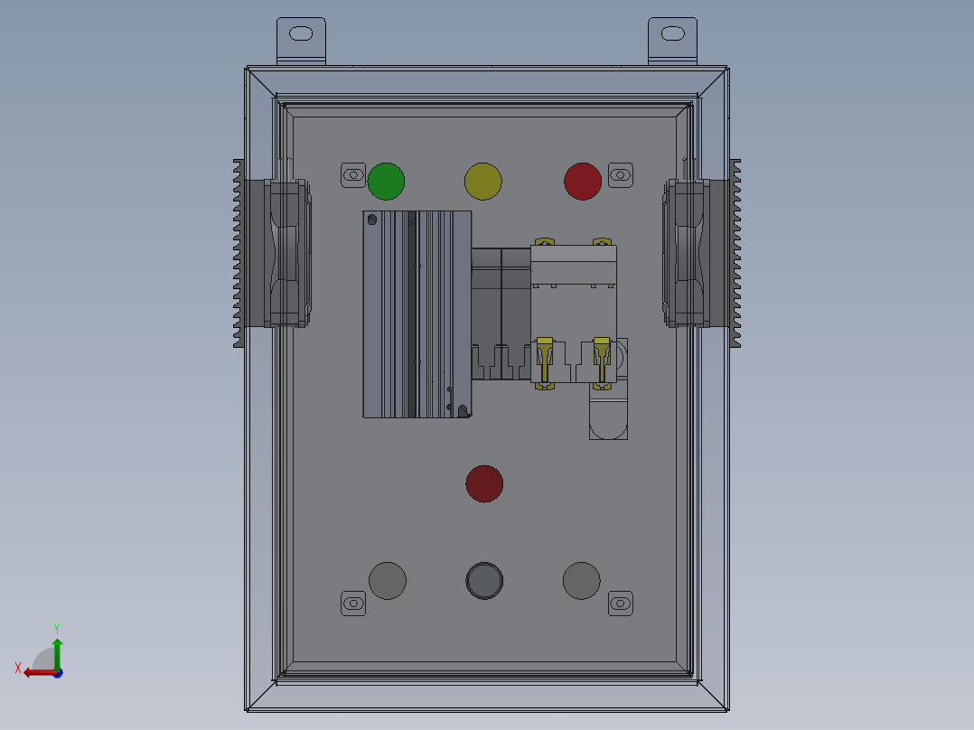 机柜控制 400x300x200后视图