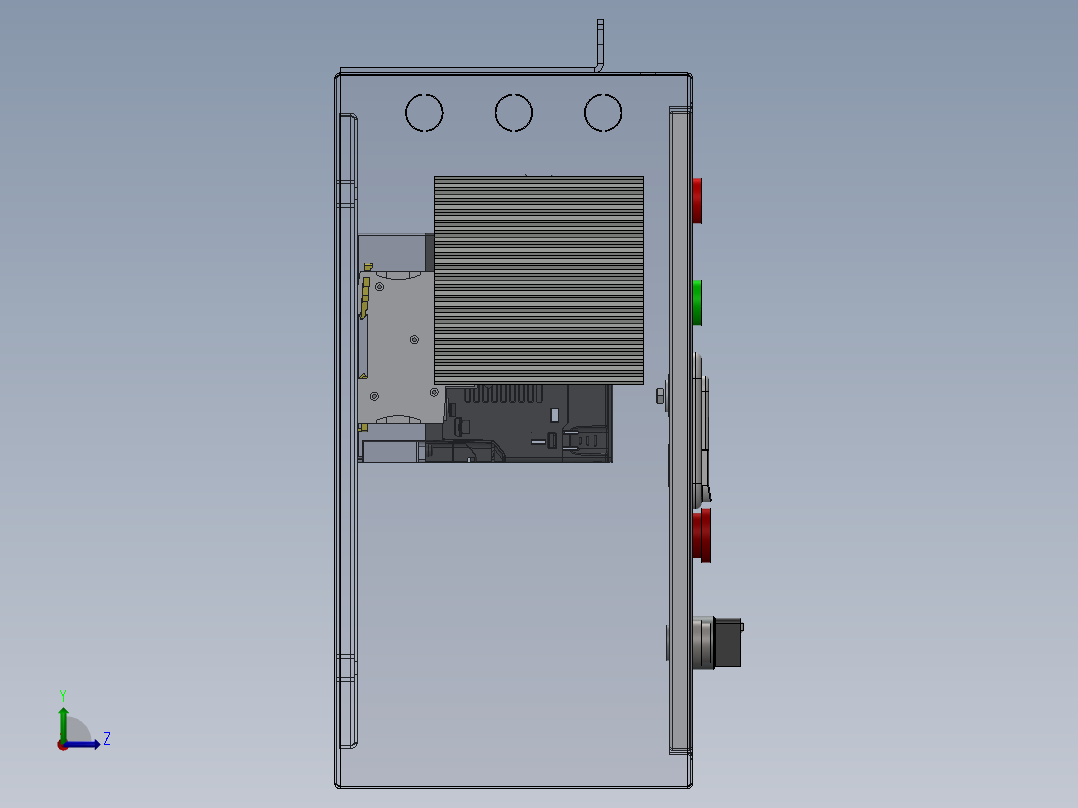 机柜控制 400x300x200左视图