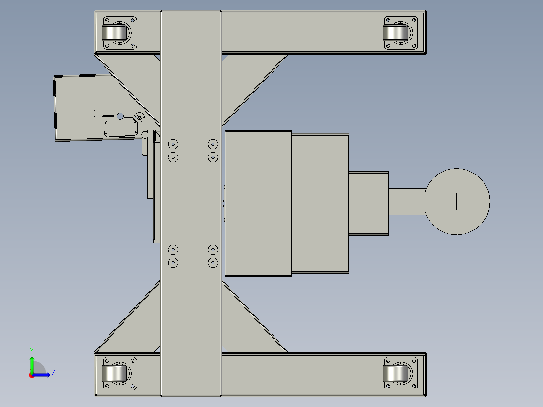 多方向X光成像系统左视图