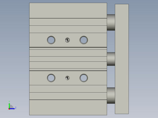 气缸MGPM20-20-M9NL左视缩略图