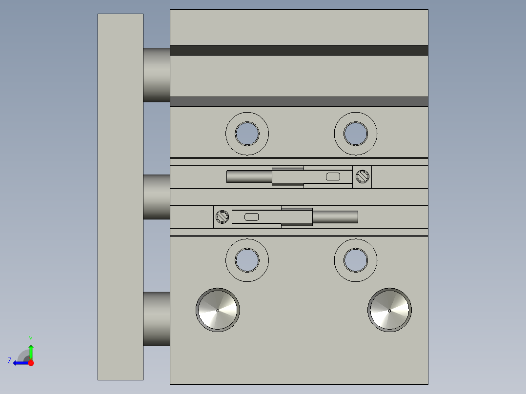 气缸MGPM20-20-M9NL右视图