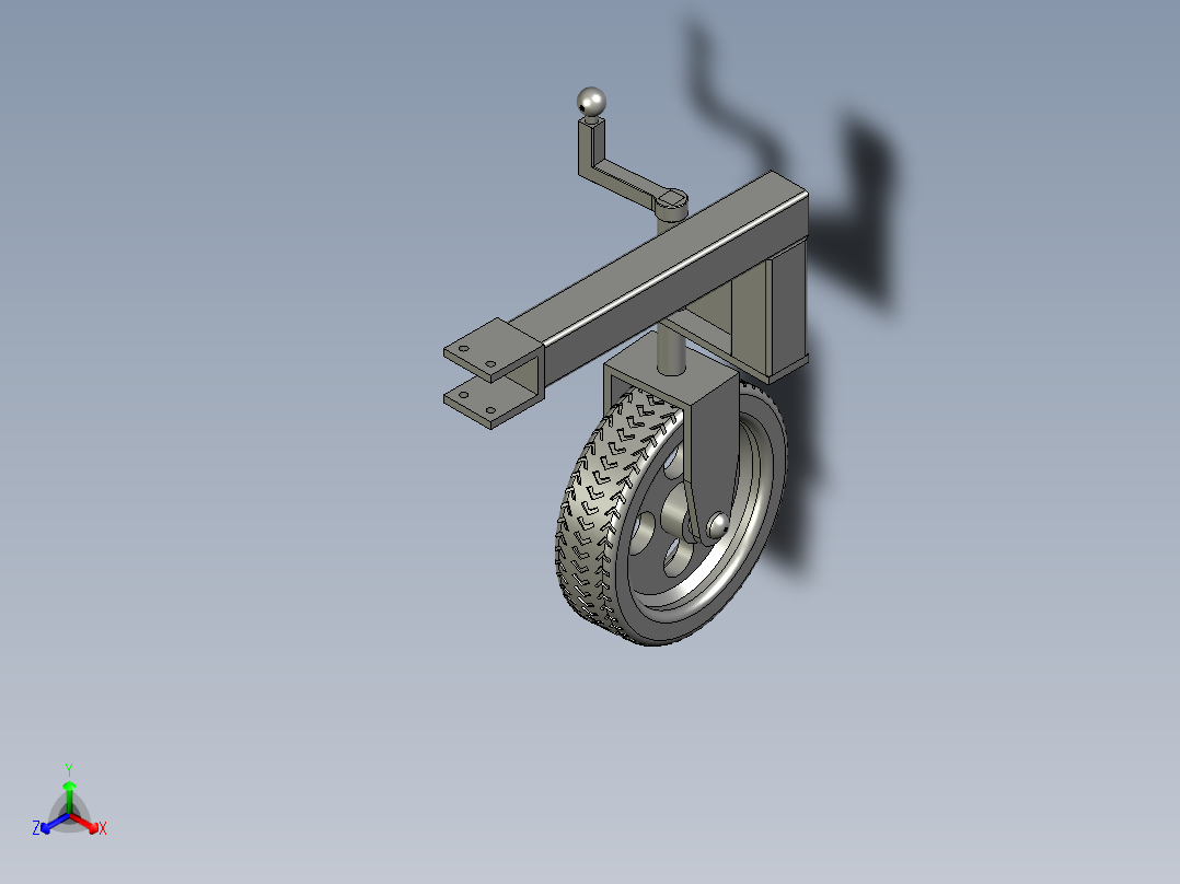 支撑轮装配主视图