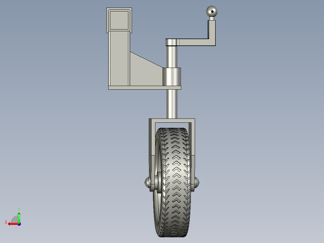 支撑轮装配后视图