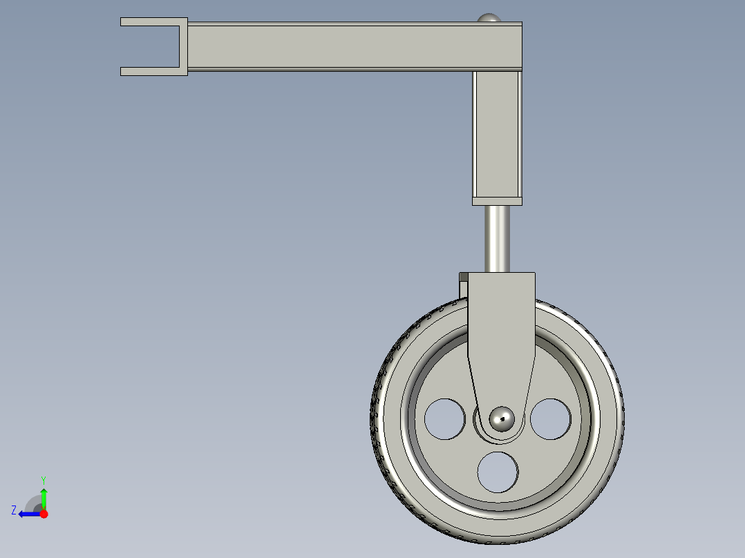 支撑轮装配右视图