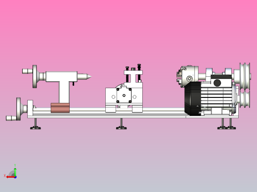 小型数控车床X-T后视缩略图