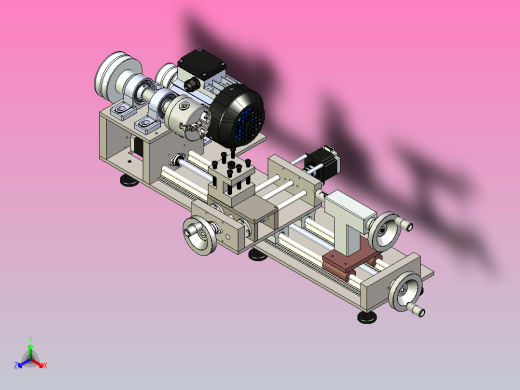 小型数控车床X-T正等轴测缩略图
