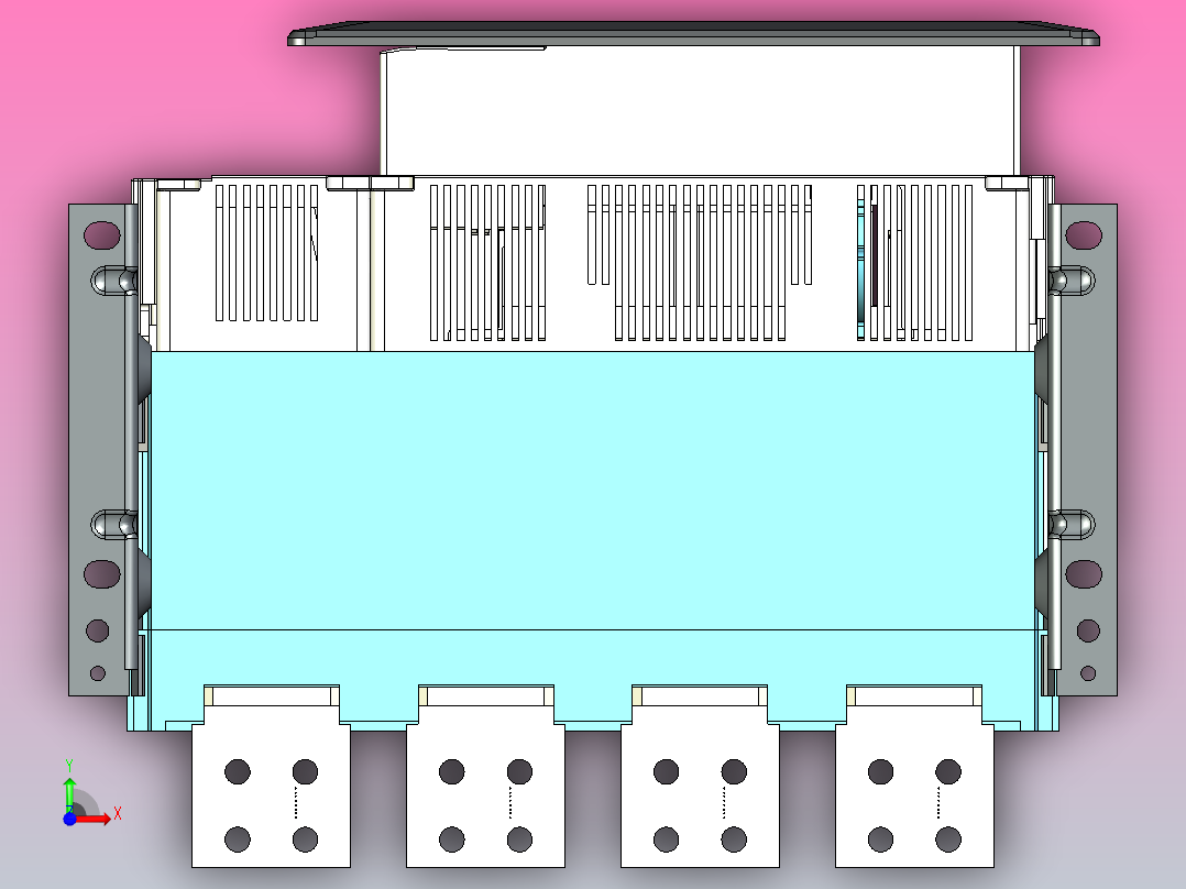 NA8-2500 2000A-2500A 4P 固定式-水平接线+门框202409前视图