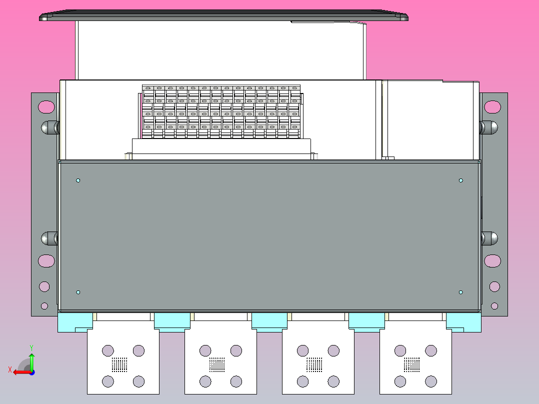 NA8-2500 2000A-2500A 4P 固定式-水平接线+门框202409后视图