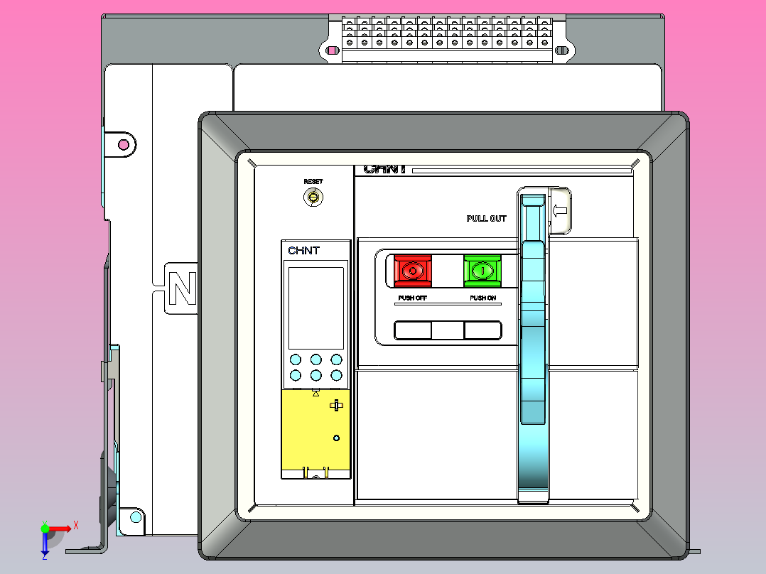 NA8-2500 2000A-2500A 4P 固定式-水平接线+门框202409俯视图