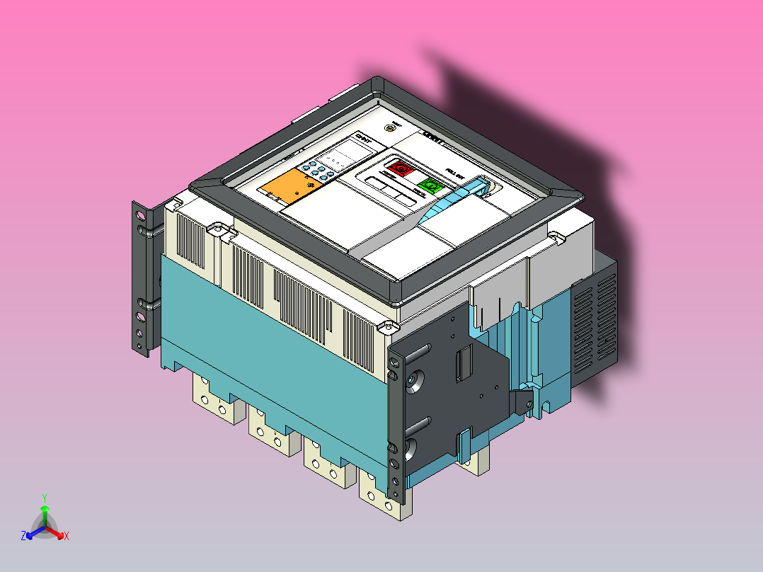 NA8-2500 2000A-2500A 4P 固定式-水平接线+门框202409正等轴测图
