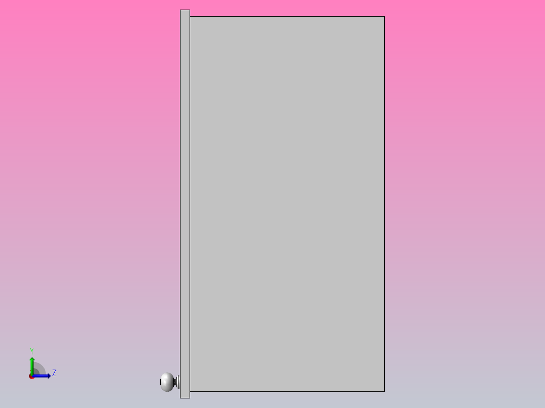 有3扇门的木质壁柜左视图