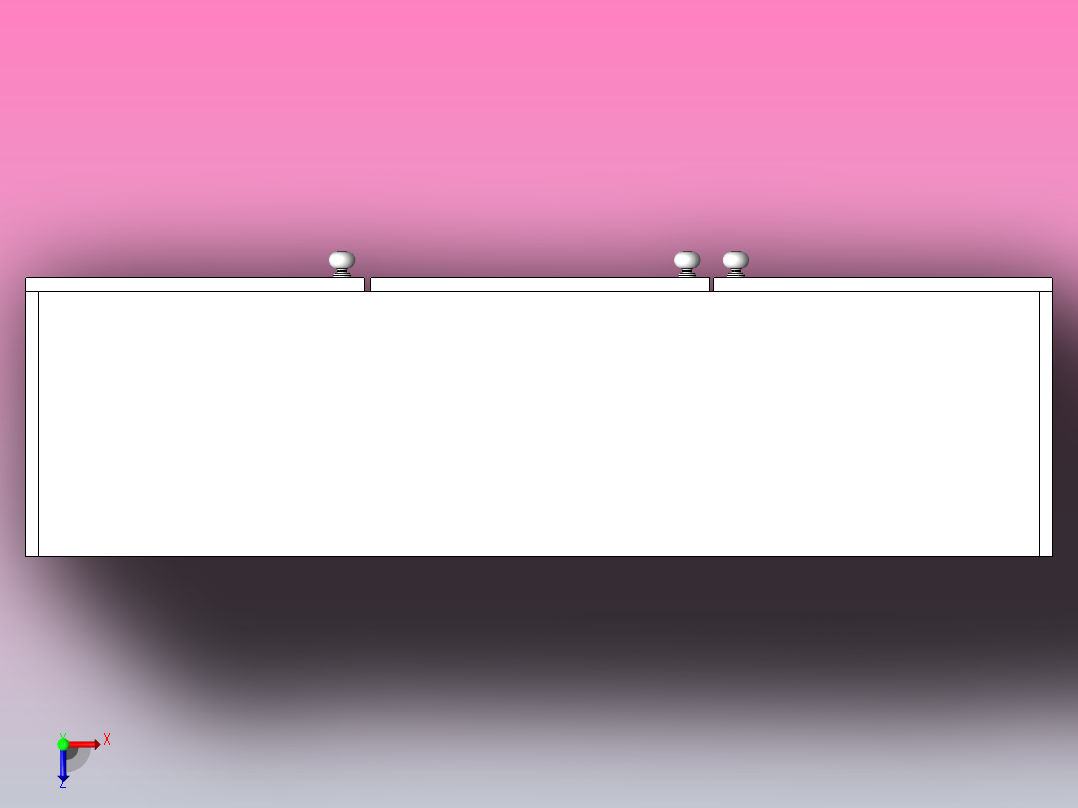 有3扇门的木质壁柜俯视图