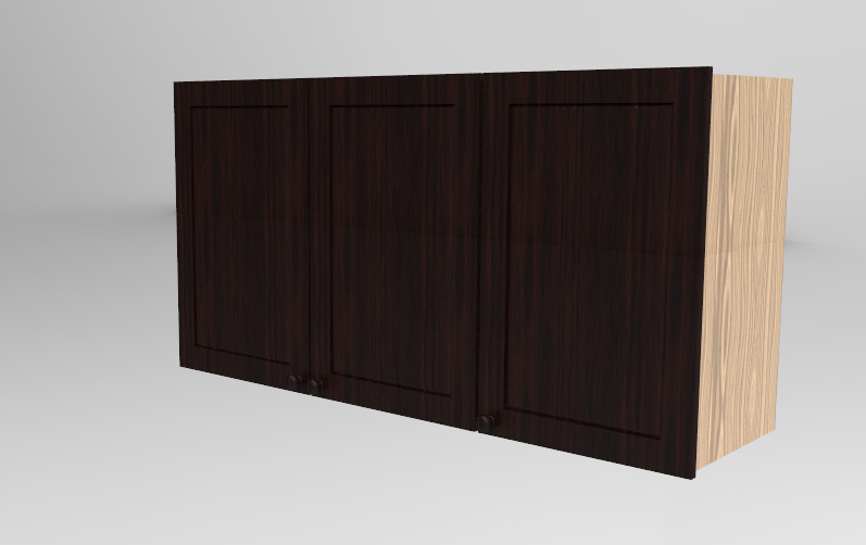 有3扇门的木质壁柜